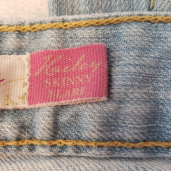 AEROPOSTALE jeans light wash skinny flare 7 / 8 short petite Hailey 30x28 8P P8 - Picture 4 of 11